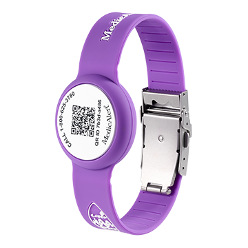 QR Code Medical ID Wristband with Location Tracker